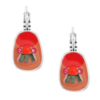 Dormeuses Nova Couleur Argent Rouge