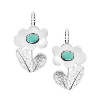 Dormeuses Opium Couleur Argent Turquoise